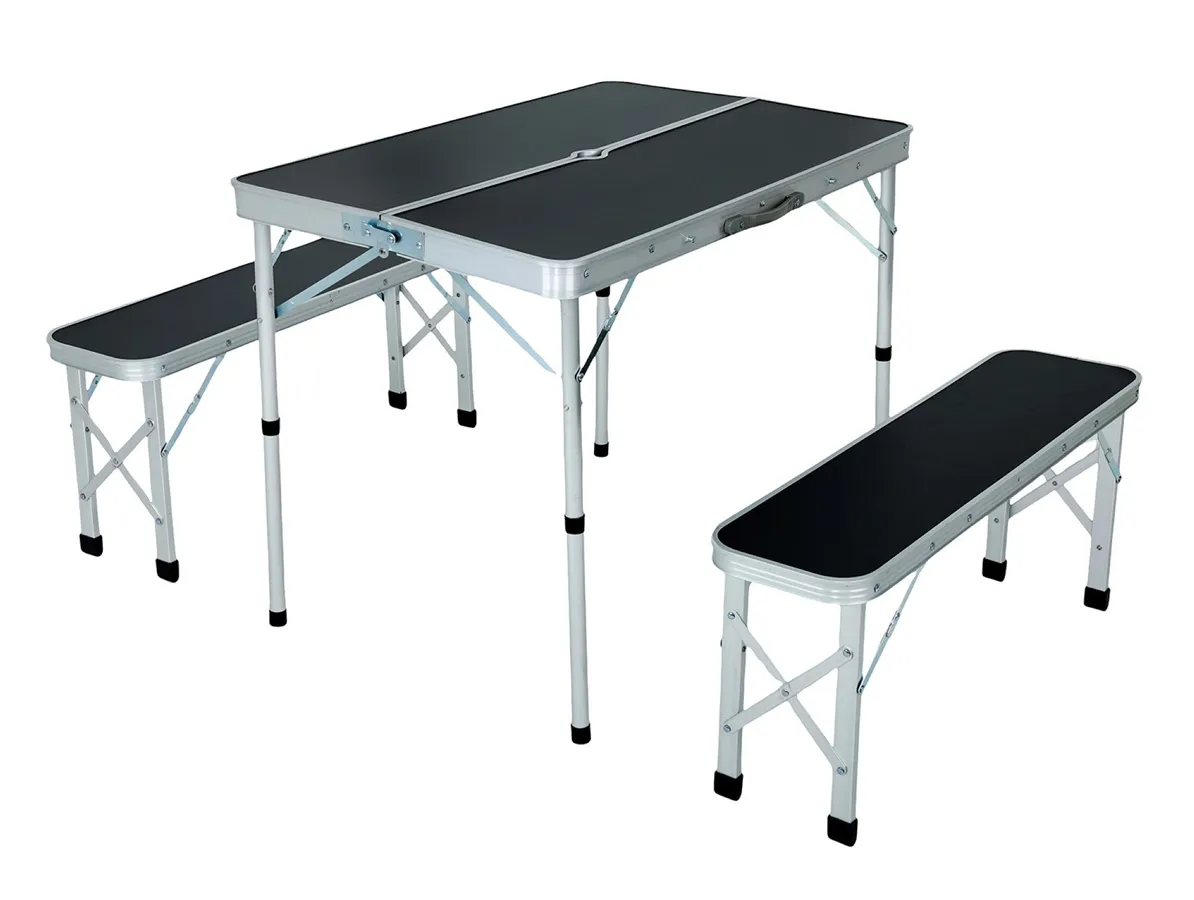 Czarny 3 częściowy komplet mebli kempingowych Z3-R76