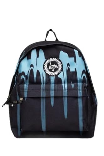 hype Szkoła Uni Casual Work Hiking Day Plecaki dla dzieci chłopców dziewcząt nastolatków mężczyzn i kobiet, Czarno-niebieskie krople, Rozmiar uniwersalny