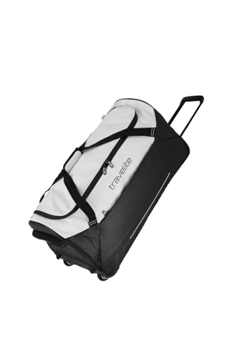travelite Basics torba podróżna na kółkach z wodoodpornego materiału, miękka torba na kółkach z dużą komorą główną, 71 cm, 97 litrów, biały, Rollenreisetasche 71 cm, Torba podróżna na kółkach z