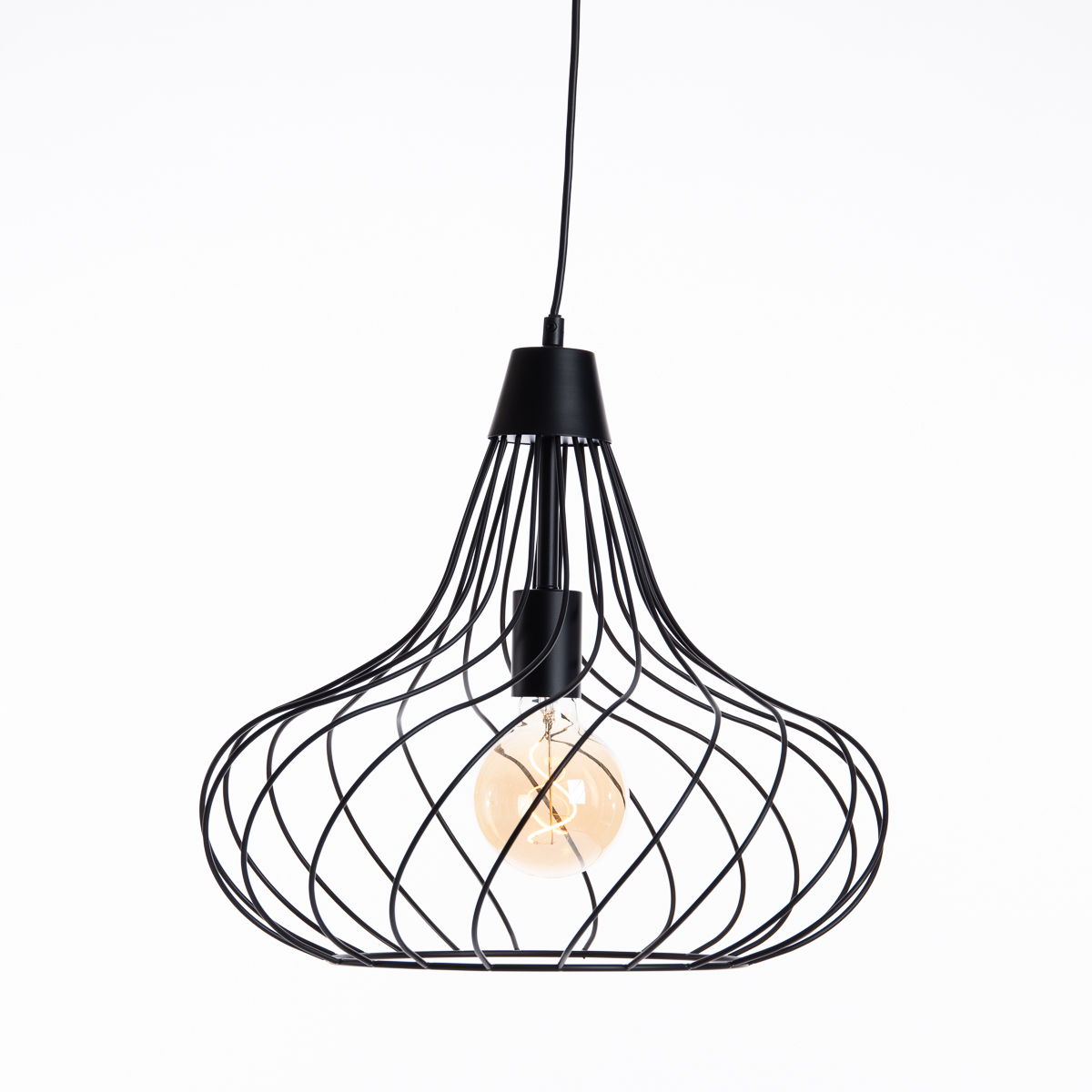 Honsel Moderne hanglamp zwart - Iggy