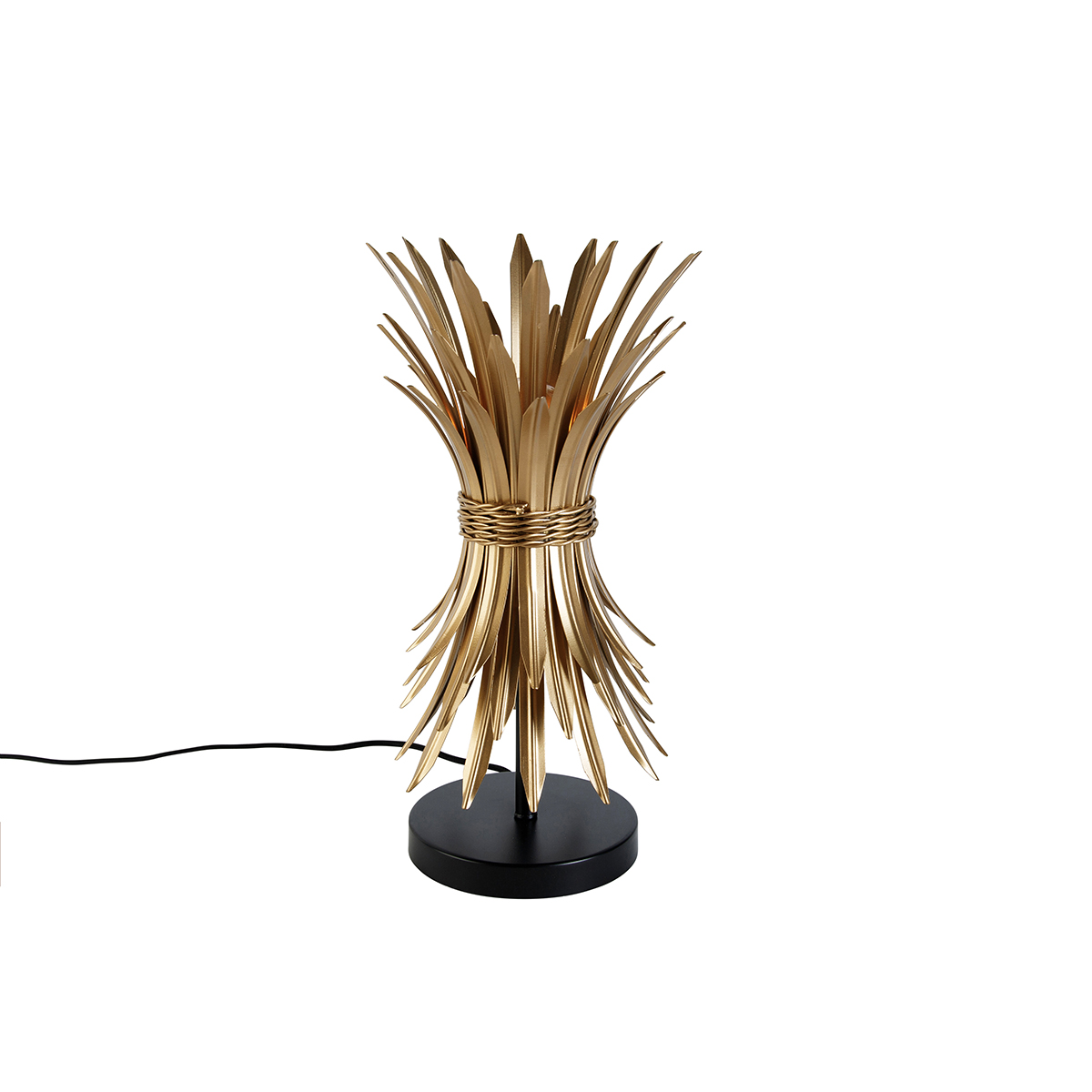 QAZQA Lampa stołowa Art Deco złota - Wesley