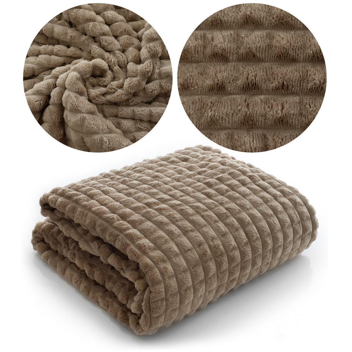 Koc 200x220 Mikrofibra Tłoczona Larysa 01