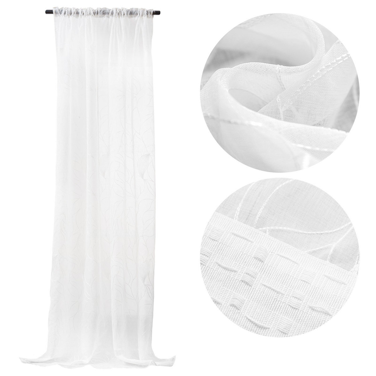 Firana Dekoracyjna 145x250 Taśma Cruz Woal 01