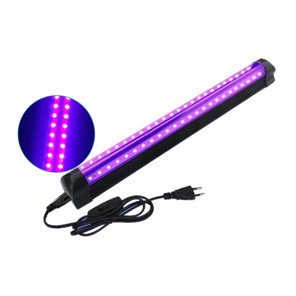 Lampa 48x LED UV 395-400nm 10W Wtyczka ŚCIENNA SUFIT 230V Ultrafioletowa