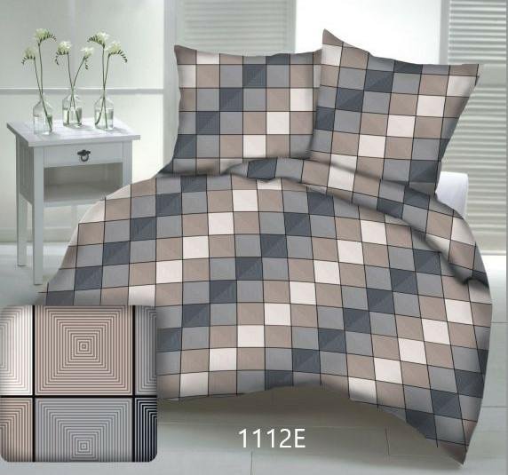 Pościel z kory 180x200 kostka kratka geometria