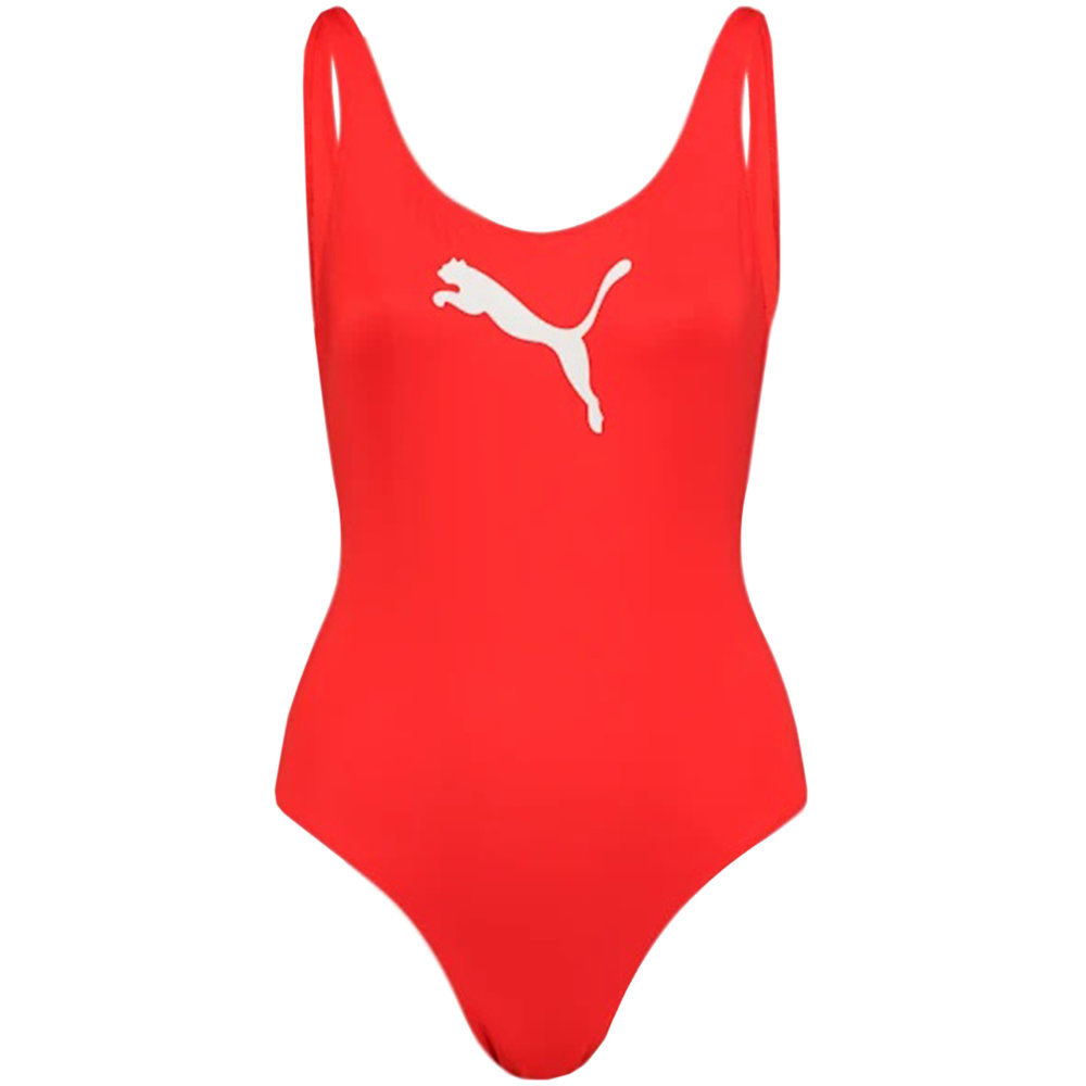 Kostium kąpielowy damski Puma Swim Women Swimsuit 1P czerwony-L