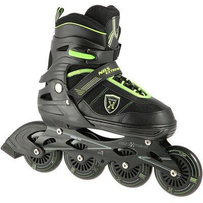 Łyżworolki NA19088 Nils Extreme czarno-zielone - 31-34