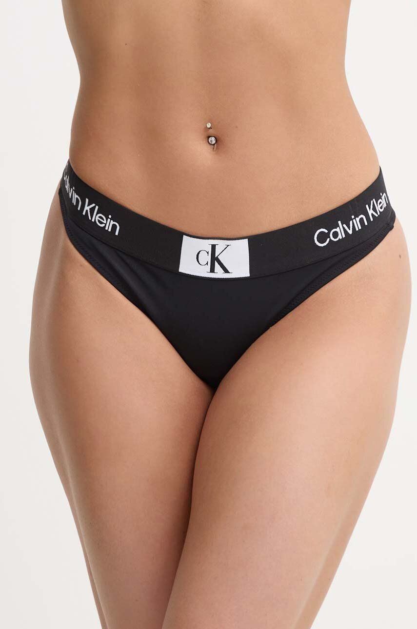 Calvin Klein stringi kąpielowe kolor czarny KW0KW02352