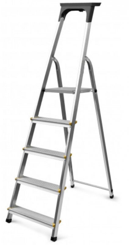 Braket Drabina Aluminiowa Wolnostojąca Easy 145Cm 3 Stopnie+Podest BR-00-1213 5904680004103