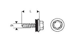 Un Wkręt Samowiertny 4.8*35Mm Ral 6005 WSB 35 6005G 5906718925947