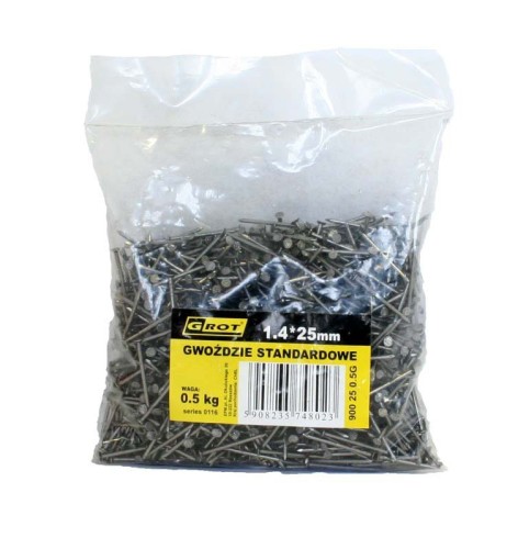 Grot Gwoździe Standardowe 1.4*25Mm Op-0.50Kg 900 25 0.5G 5908235748023