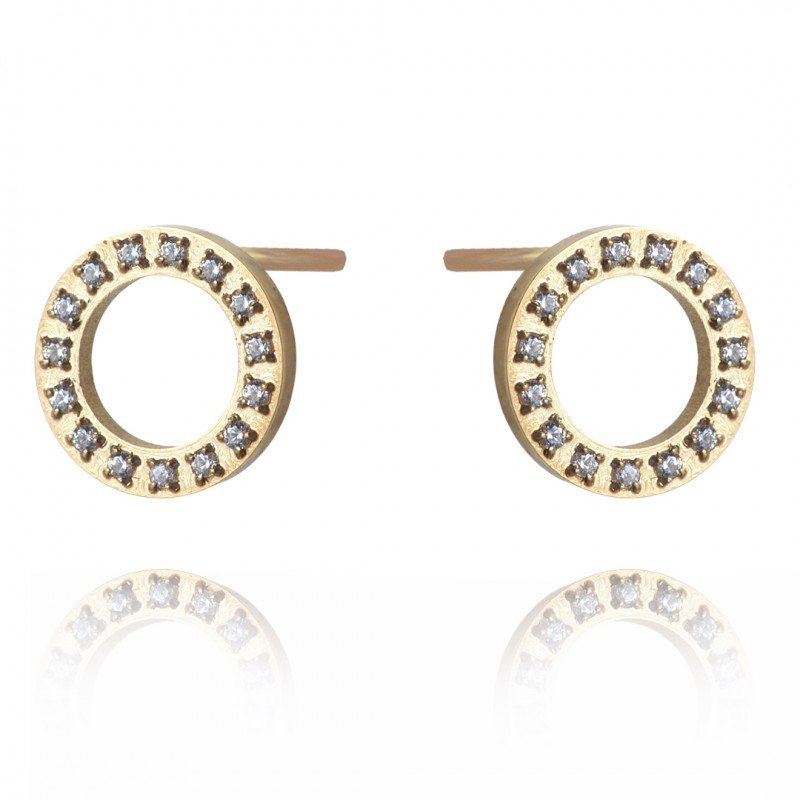 Kolczyki Ze Stali Chirurgicznej Pozłacane Kst3077