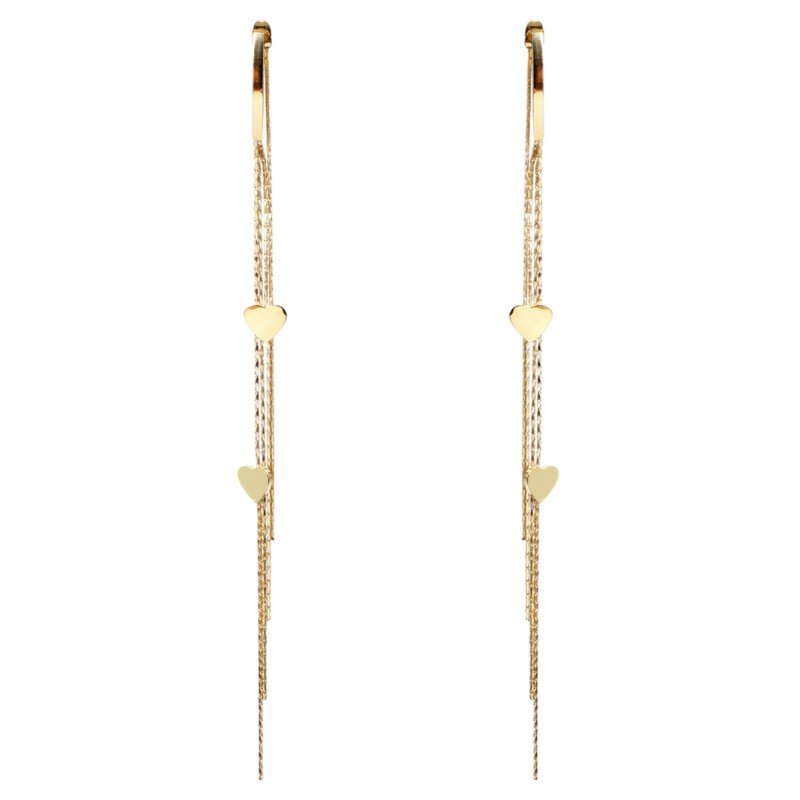 Kolczyki Ze Stali Szlachetnej Pozłacanej Kst3175