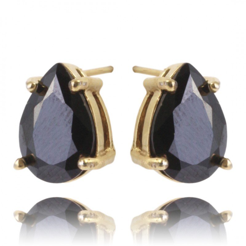 Kolczyki Ze Stali Szlachetnej Pozłacanej 14K Złotem Kst2907Cz