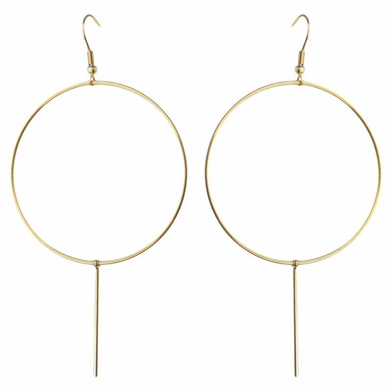 Kolczyki Ze Stali Szlachetnej Pozłacanej Kst2995