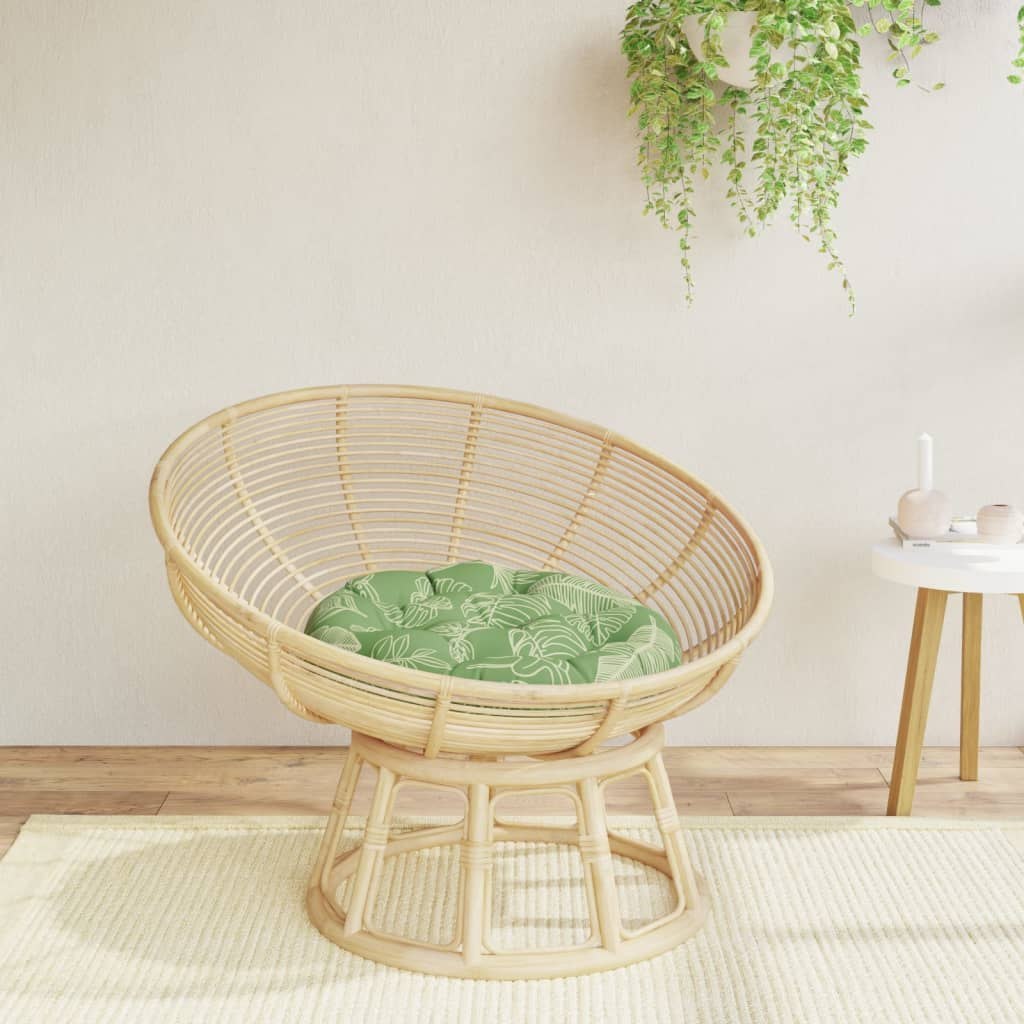 Okrągła poduszka, wzór w liście, Ø 60 x 11 cm, tkanina Oxford