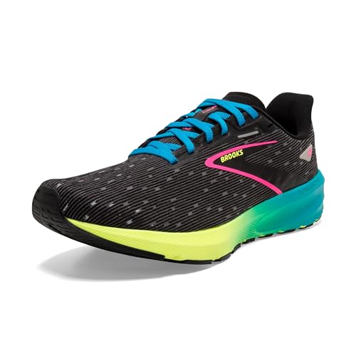 BROOKS Męskie trampki Launch 10, Black Nightlife Blue, 45 EU