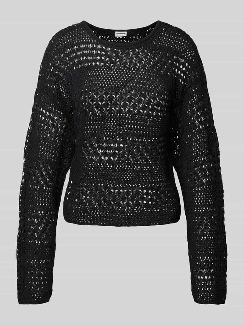 Sweter z dzianiny z okrągłym dekoltem model ‘LAIKA’