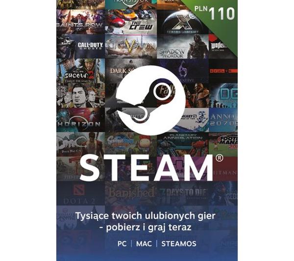 Doładowanie Steam 110zł Obecnie dostępne tylko w sklepach stacjonarnych RTV EURO AGD