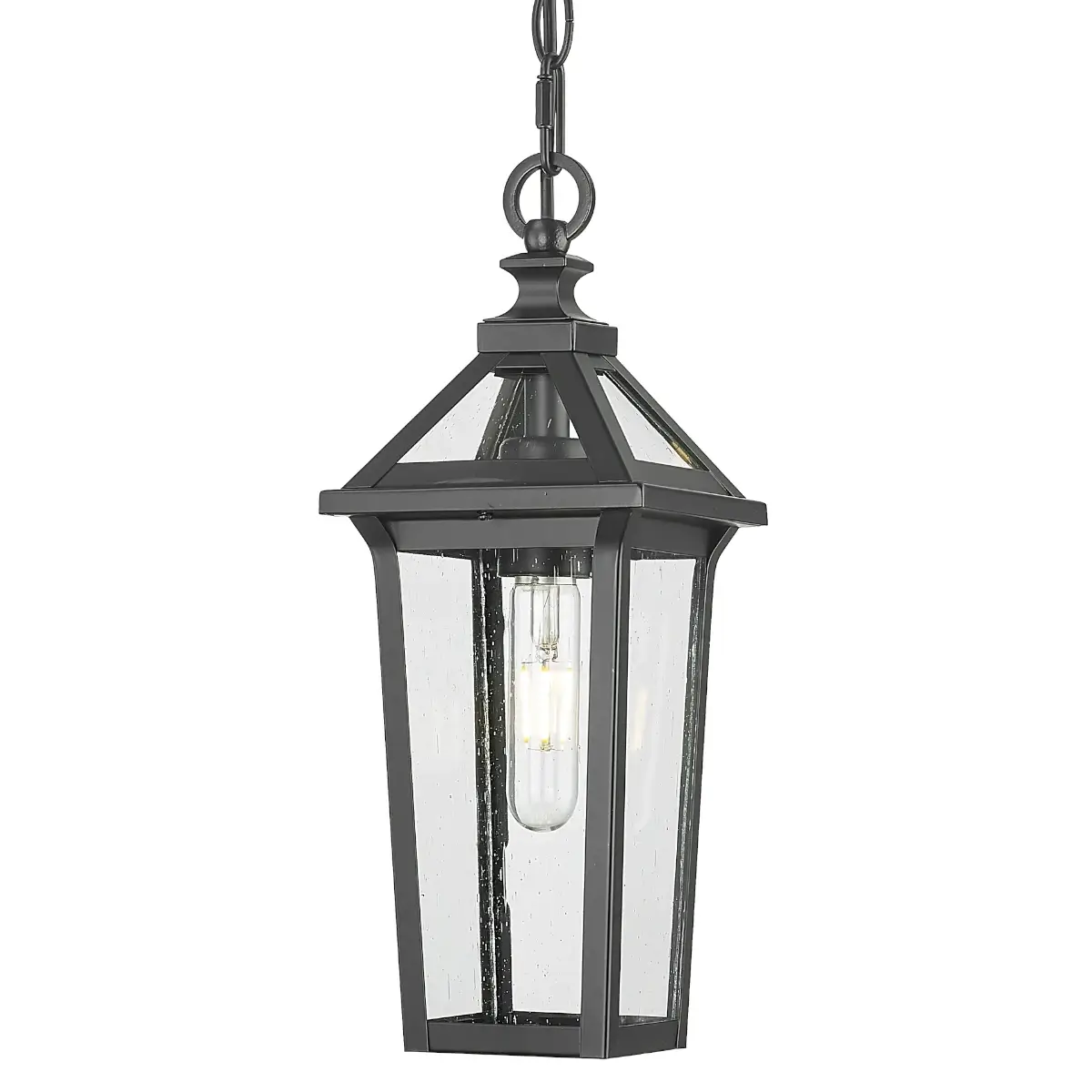 Wisząca lampa salonowa Zurich P01623BK Cosmolight metal IP23 szkło czarny