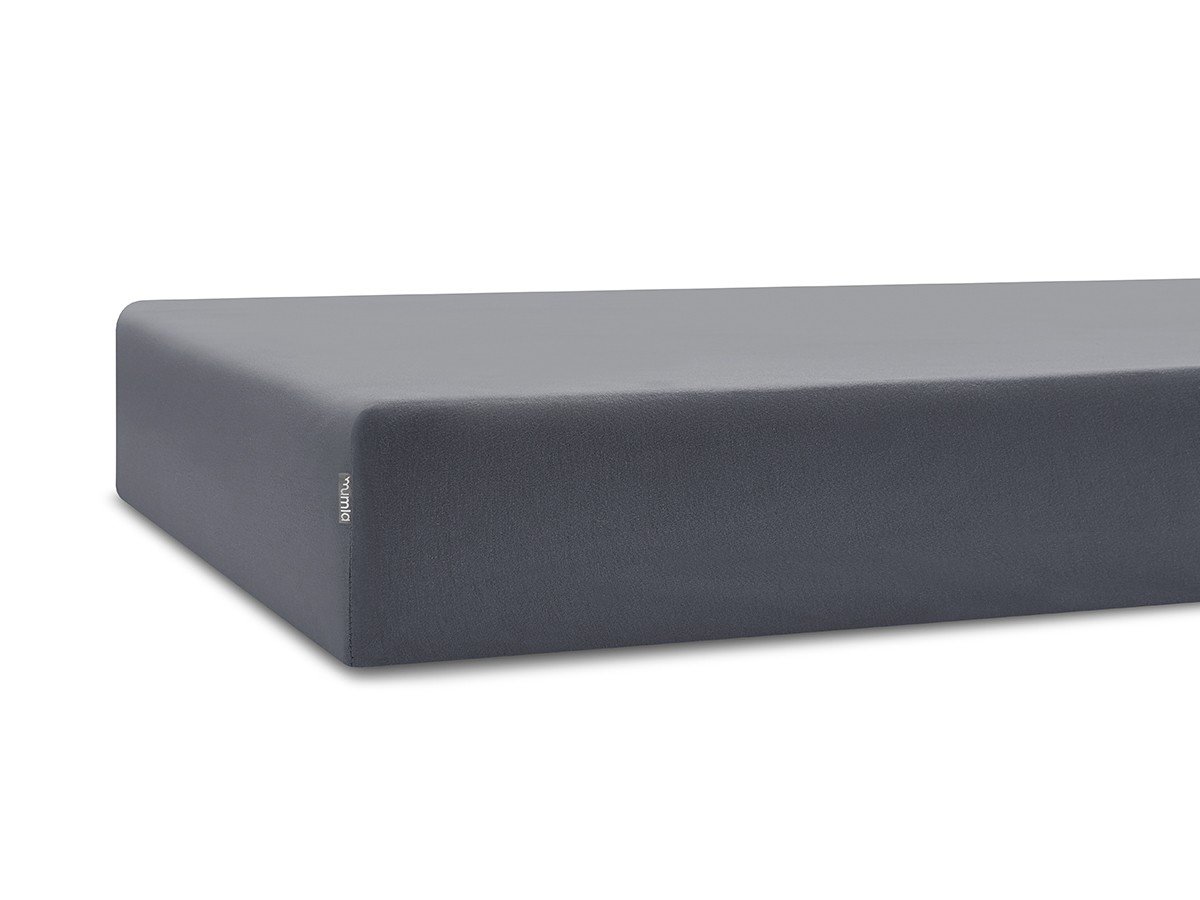 Prześcieradło z gumką, Mumla, bawełniane, 140x200 cm, grafitowy