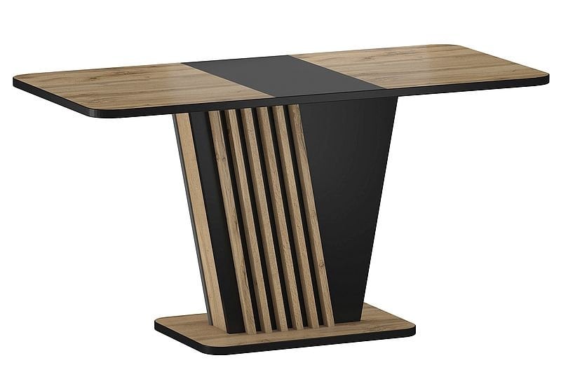Stół Nevio 125(170)X75 Czarny / Dąb Artisan