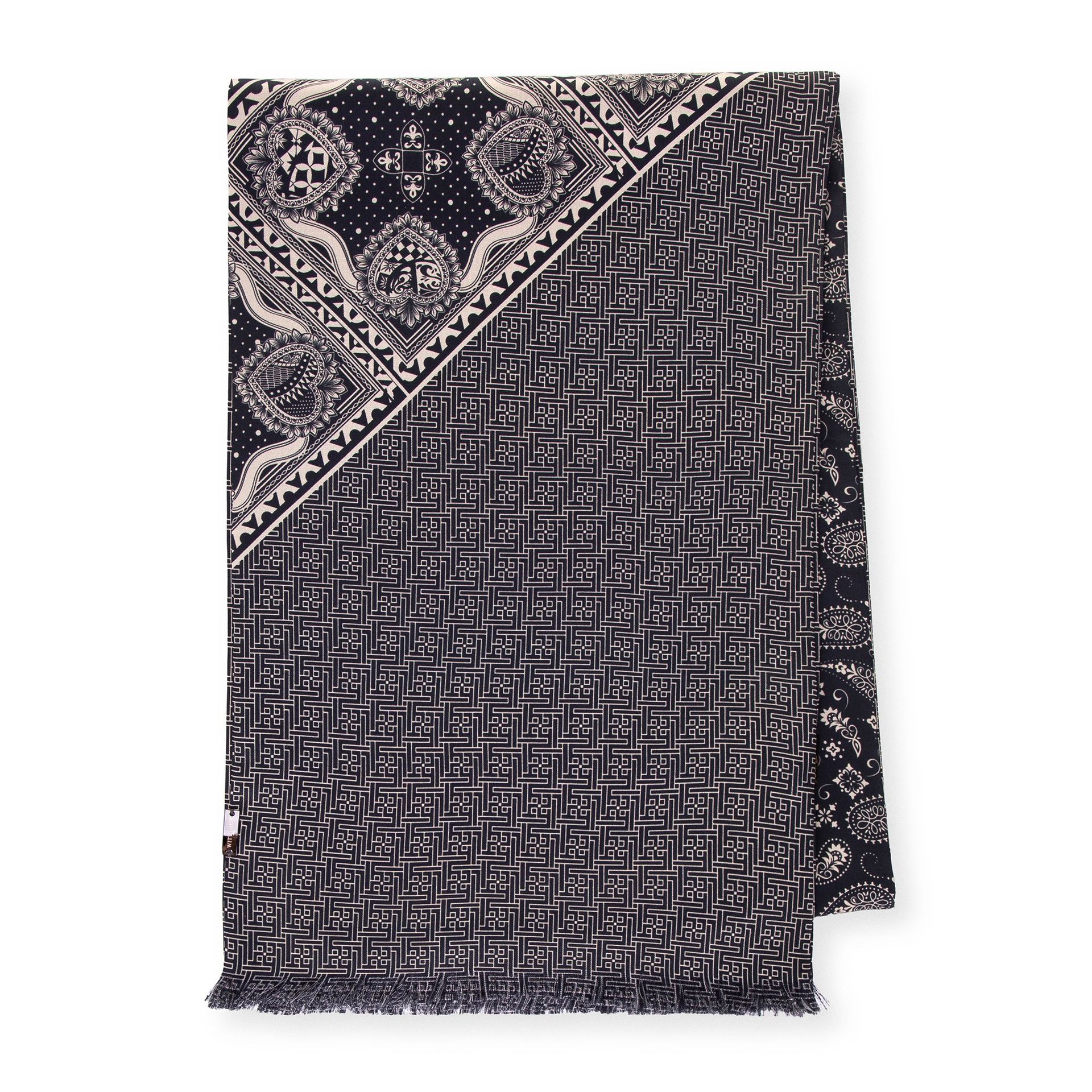 Męski szal jedwabny we wzory