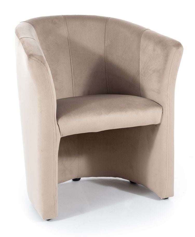 Fotel Tm-1 Velvet Wenge / Bluvel 40 Ciemnobeżowy