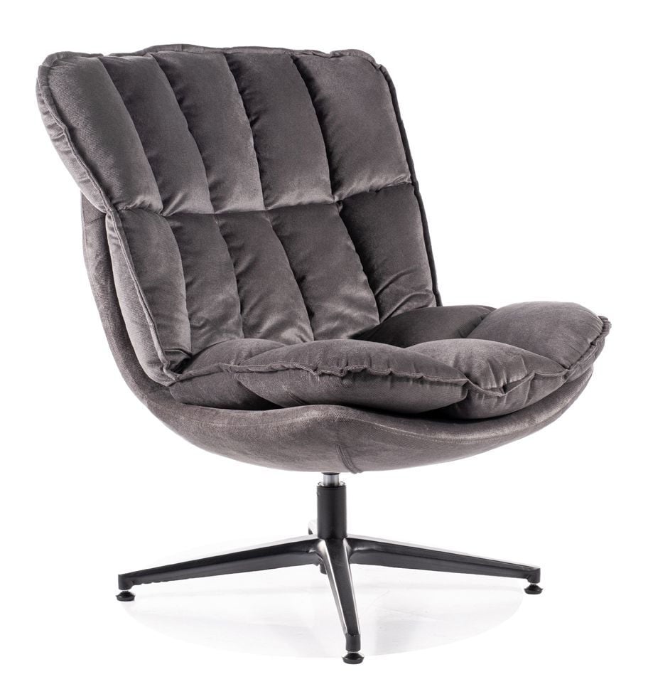 Fotel Vesta Velvet 218 Szary