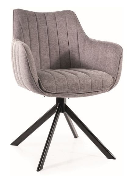 Krzesło Azalia Czarne / Brego 07 Szare