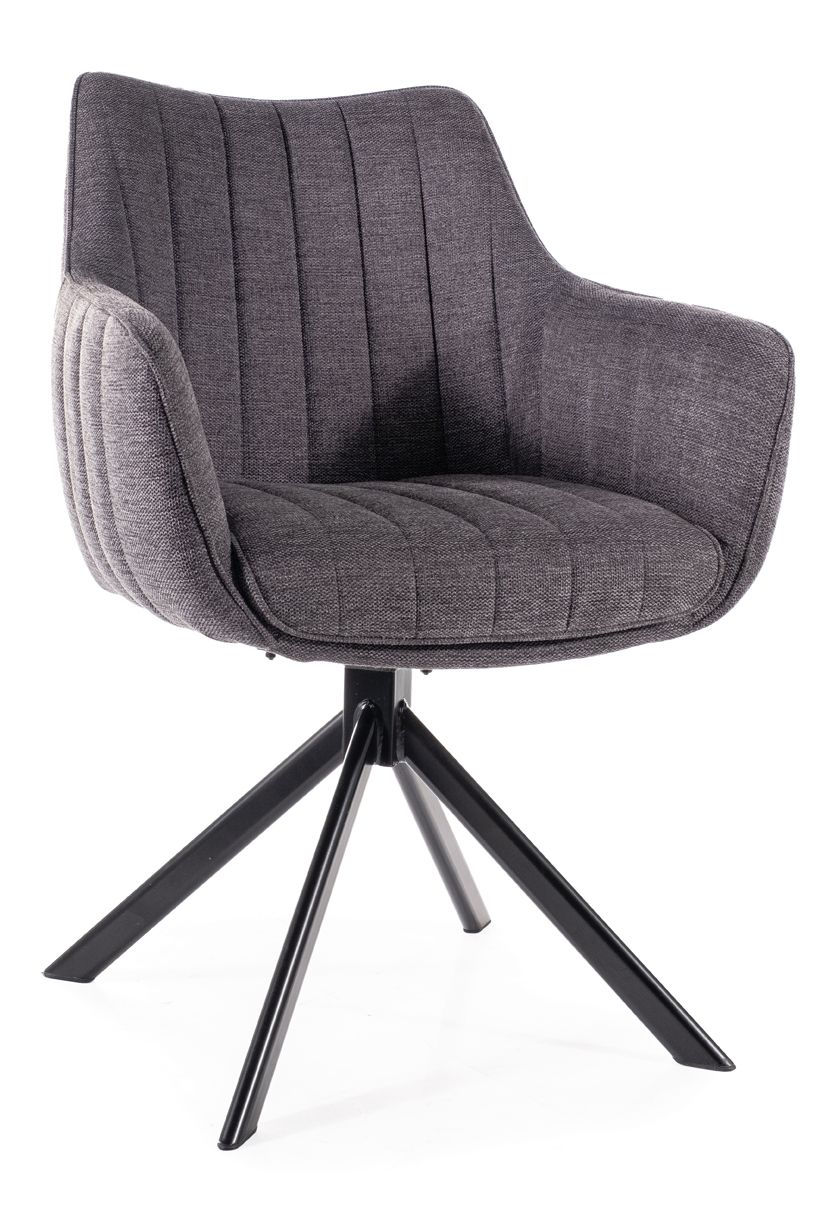 Krzesło Azalia Czarne / Brego 18 Ciemnoszare