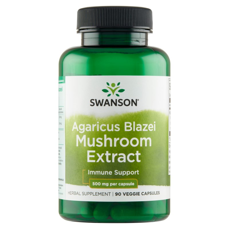Swanson - Grzyby Agaricus Blazei, 500mg, 90 vkaps
