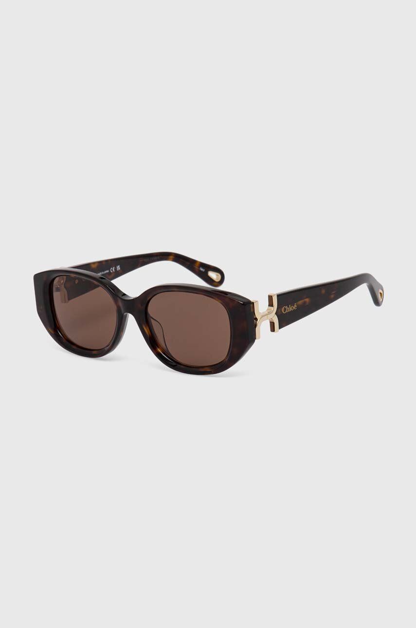 Chloé okulary przeciwsłoneczne damskie kolor brązowy CH0237SK - Chloe