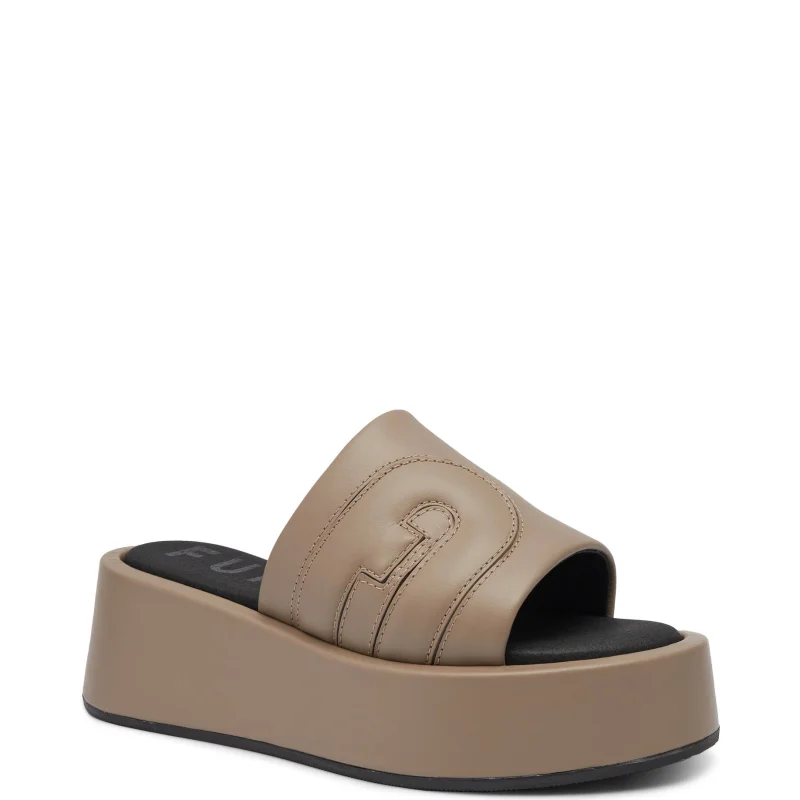 Furla Skórzane klapki FURLA PIC NIC FLATFORM SANDAL