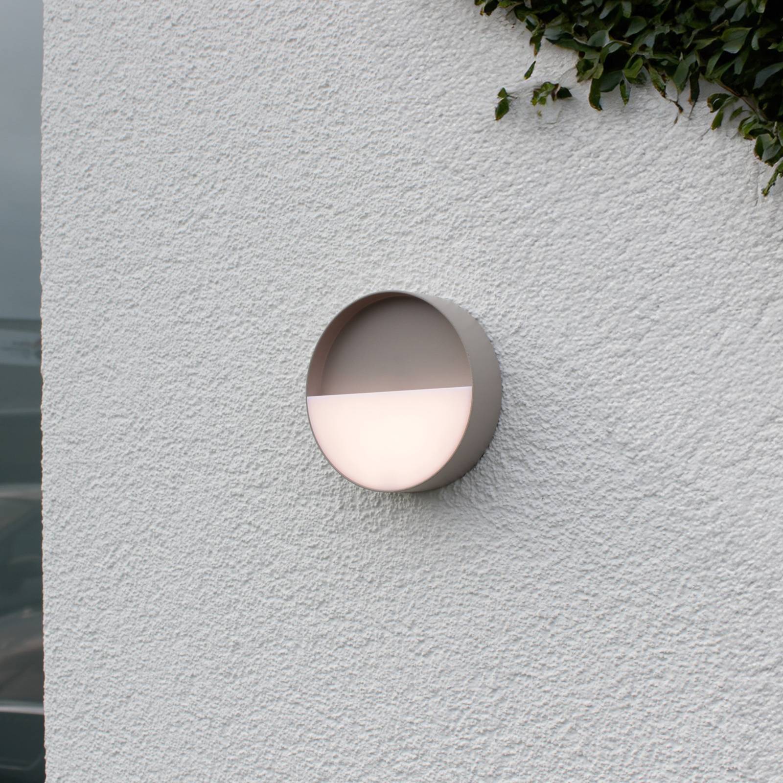 Eco-Light Akumulatorowy kinkiet zewnętrzny Meg LED, kolor piaskowy, Ø 15 cm
