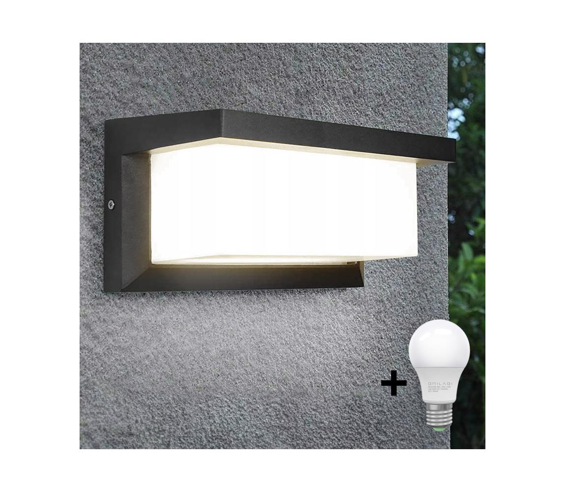 LED Kinkiet zewnętrzny NEELY 1xE27/10W/230V 3000K IP54 czarny