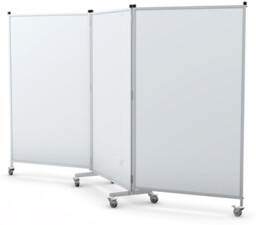 PJ3PC.210 parawan lekarski 3-skrzydłowy PC zmywalny na kółkach