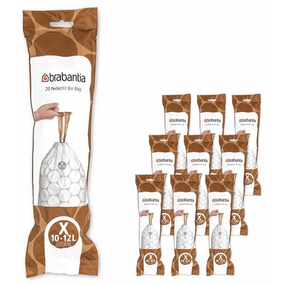 Brabantia Worki na śmieci X PERFECTFIT 10-12 l, 200 szt.