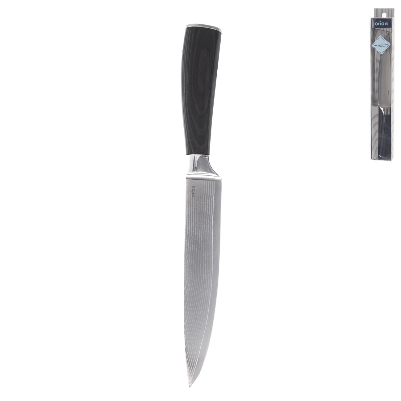 Nóż kuchenny 17,5 cm, stal damasceńska/pakka