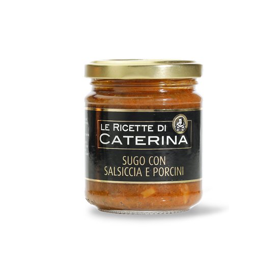 Sos pomidorowy z kiełbasą i grzybami, 180 g / Le Ricette di Caterina