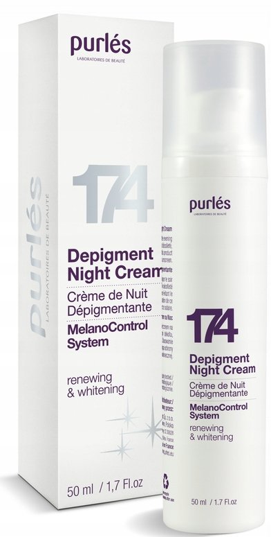 Purles, 174 Depigment Cream, Depigmentujący Krem Rozjaśniający Na Noc, 50ml