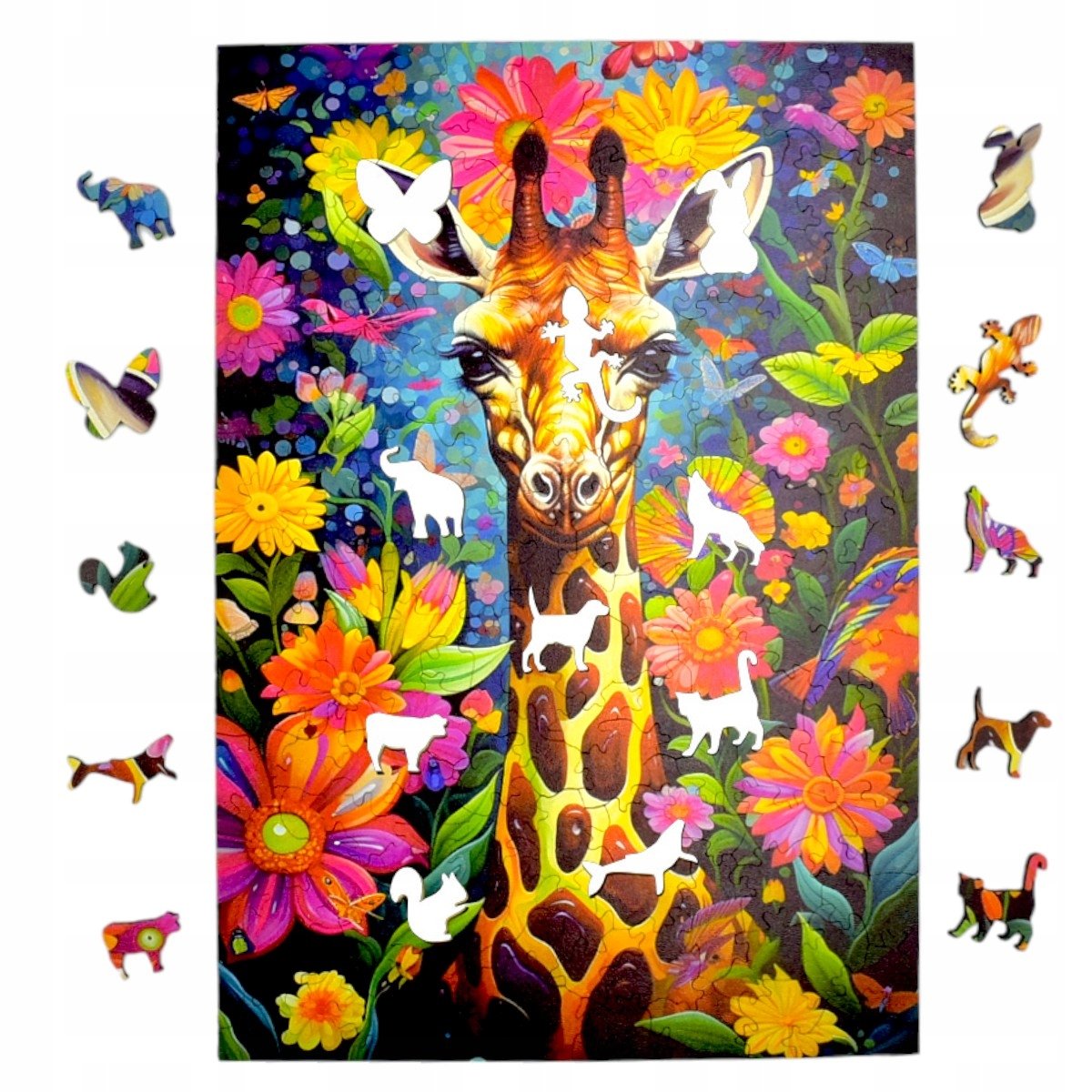 Puzzle Żyrafa Mruu&Pruu 20 x 28 cm 160 elementów Układanka drewniana