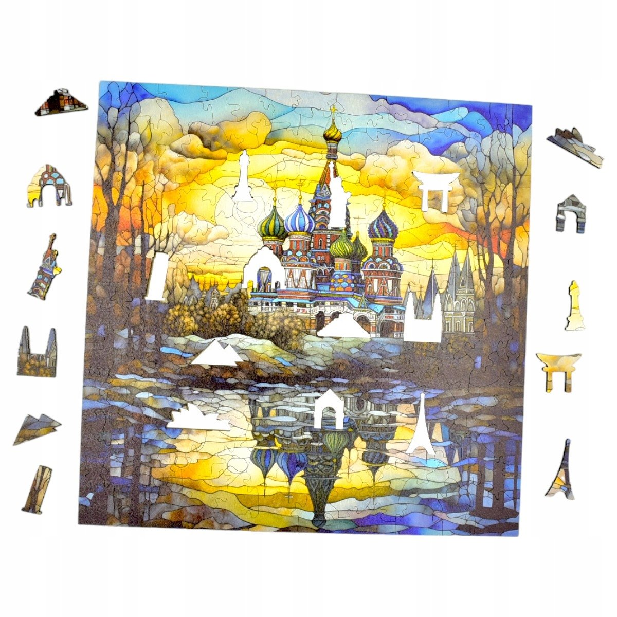 Puzzle Cerkiew na Krwi Mruu&Pruu 25 x 25 cm 150 el. Układanka drewniana