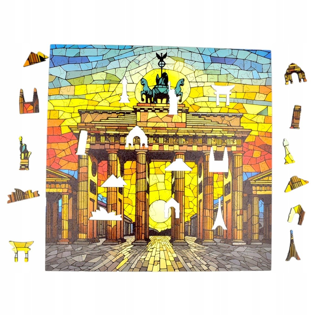 Puzzle Brama Brandenburska Mruu&Pruu 25 x 25 cm 150 el. Układanka drewniana