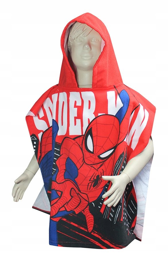 SPIDERMAN MARVEL PONCZO KĄPIELOWE RĘCZNIK DLA DZIECKA NA BASEN LATO