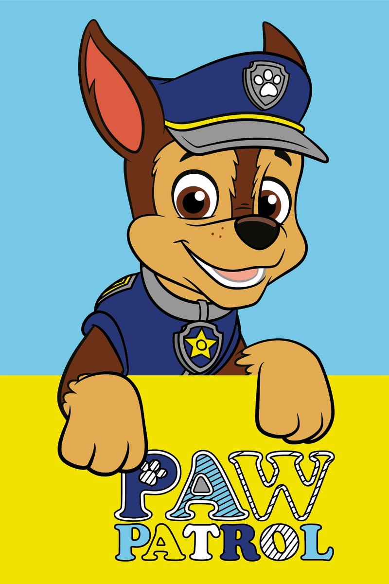 top ręcznik do rąk i twarzy przedszkola PSI PATROL CHASE 30X50