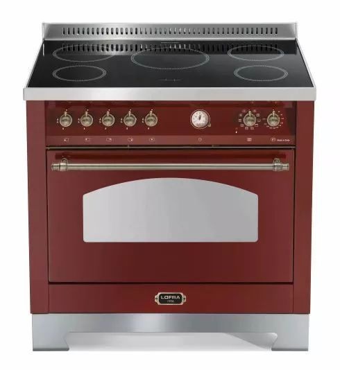 Kuchnia z płytą indukcyjną LOFRA DOLCEVITA 90 ROSSO BURGUNDY RRG96MFT/5I/Bronze