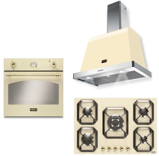 Zestaw Built-in LOFRA DOLCEVITA 75/60 AVORIO HRBI7A0 + FRBI69EE + HOOD 600/K