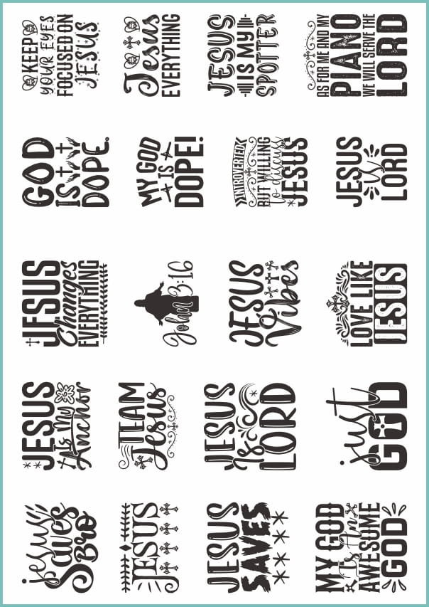 Tatuaże tymczasowe zmywalne chrześcijańskie wzory, A4