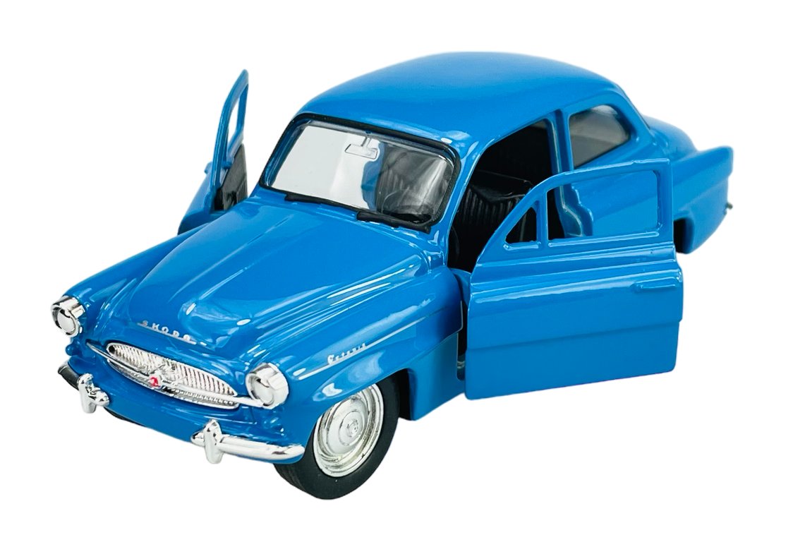 WELLY 1959 SKODA OCTAVIA NIEBIESKI 1:34 SAMOCHÓD NOWY METALOWY MODEL